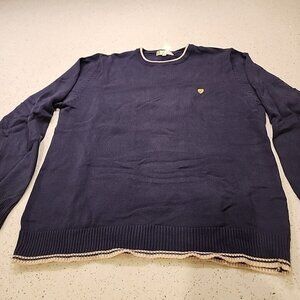 The Yachts Of Seabourne Cruise Ship Mens Sweater XL Blue Cotton Long Sleeve